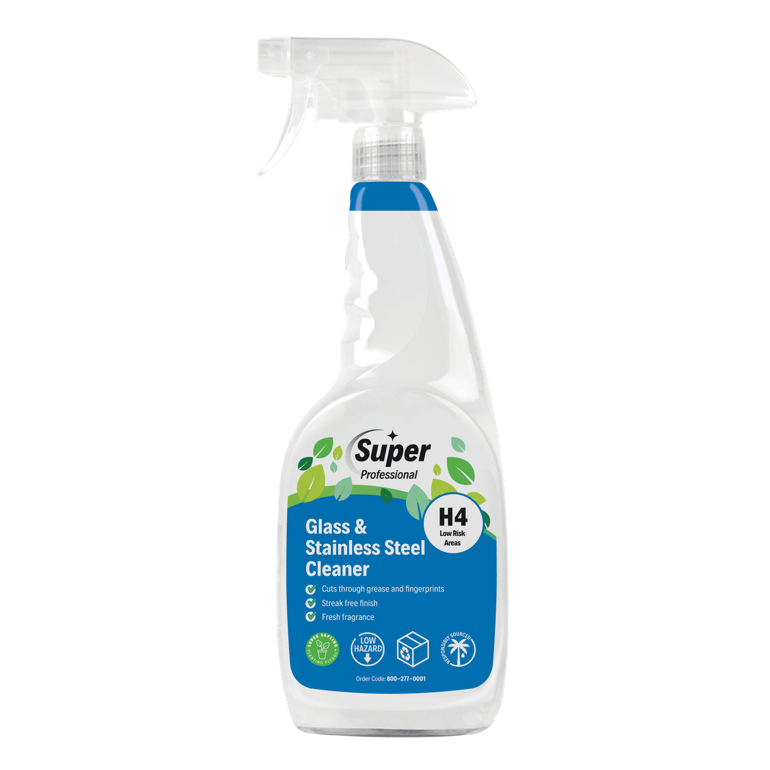 PROFESSIONAL 750ML GLASSSTEEL CLEANER X6